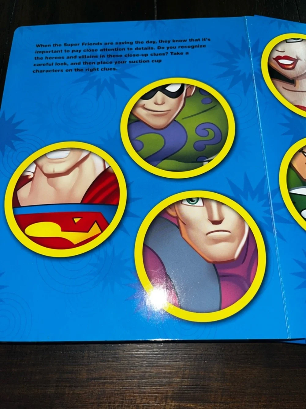 DC • Super Friends Stuck On Stories W/Suction Cup Characters a Story Book: NEW!
